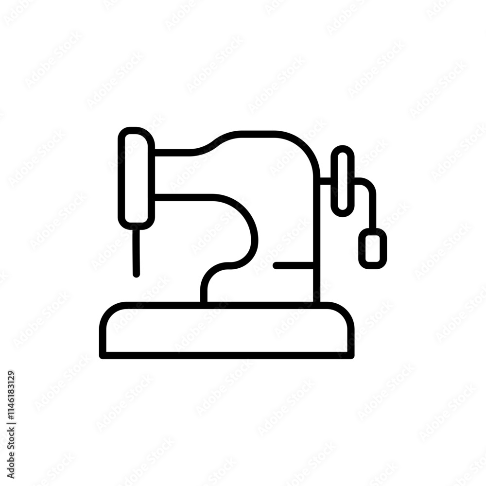 Sewing machine outline icons, minimalist vector illustration ,simple transparent graphic element .Isolated on white background Sewing machine outline icons, minimalist vector illustration ,simple transparent graphic element .Isolated on white background