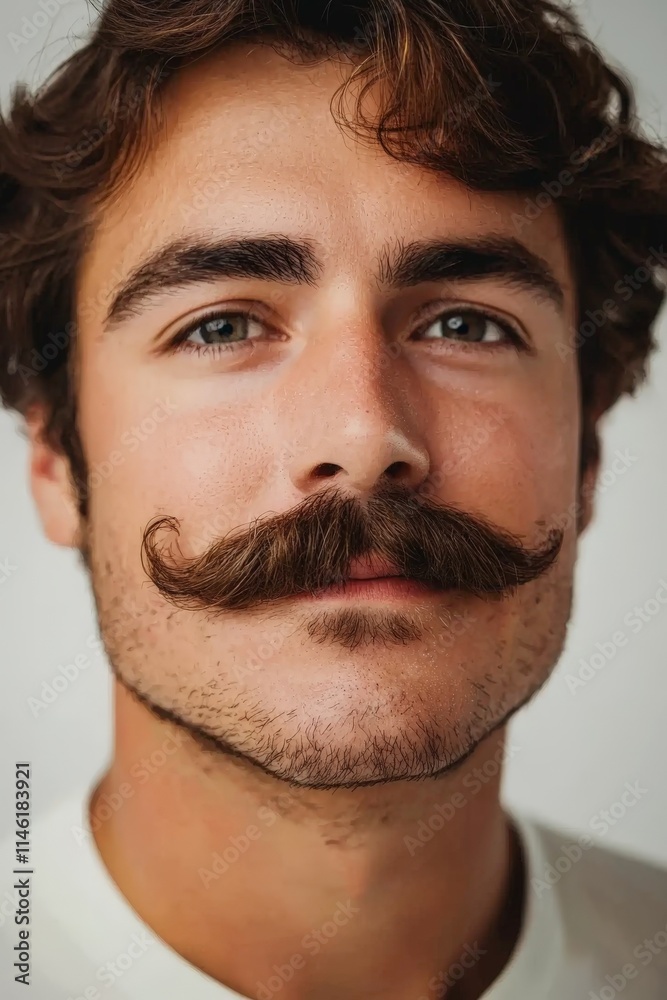 studio portrait of a man with a large vintage mustache studio portrait of a man with a large vintage mustache