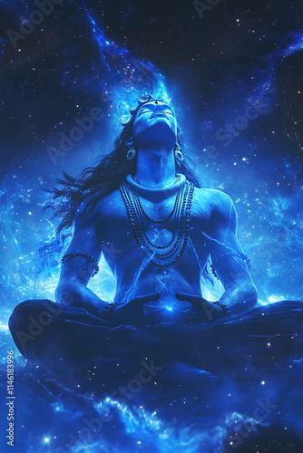 Maha Shivaratri Social Media Banner Poster with Copy Space Background