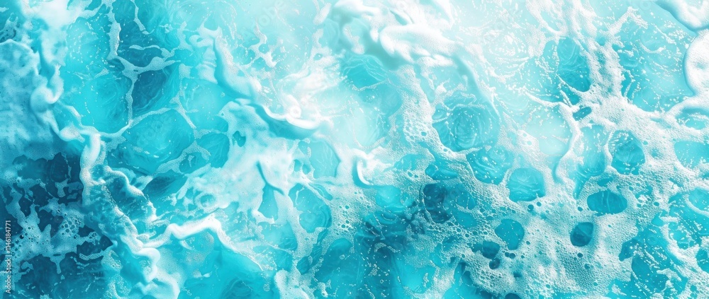 Obraz premium Abstract ocean water texture with white foam.