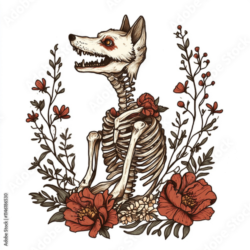 Cadmean Vixen tattoo flash illustration