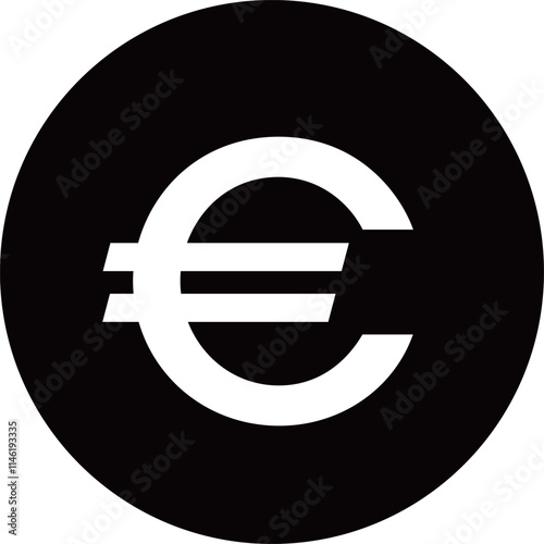 ユーロ通貨のシンプルアイコン