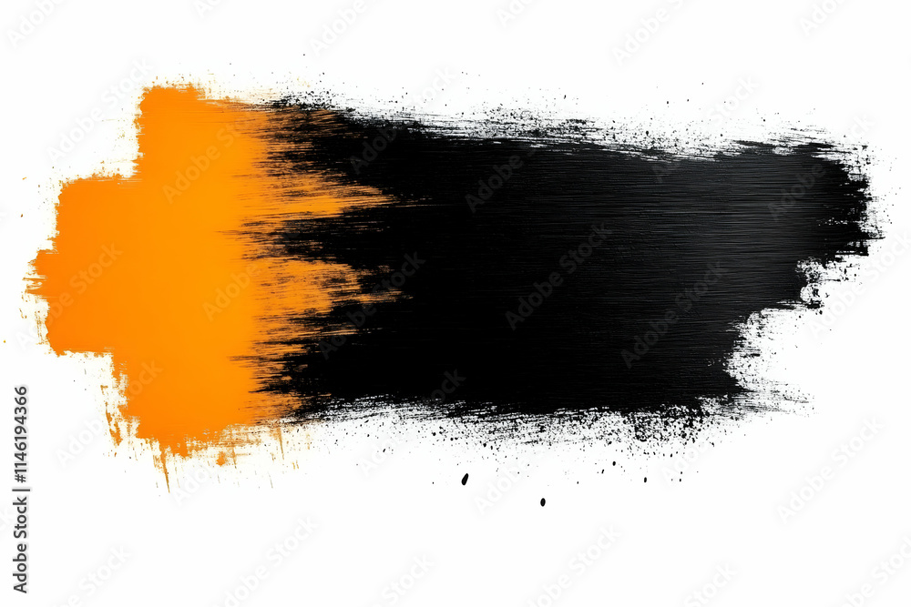 Abstract Orange Black Paint Stroke Background Abstract Orange Black Paint Stroke Background