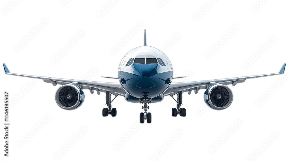 A passenger plane on a transparent background. A passenger plane on a transparent background.