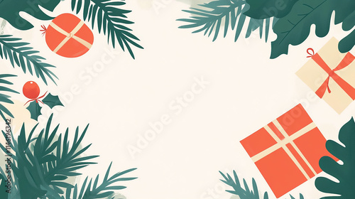 Beautiful christmas background template with copy space for text