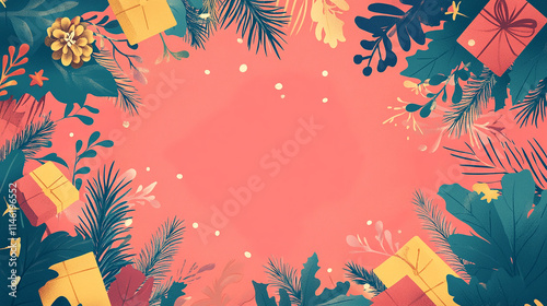 Beautiful christmas background template with copy space for text