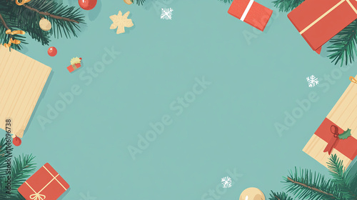Beautiful christmas background template with copy space for text