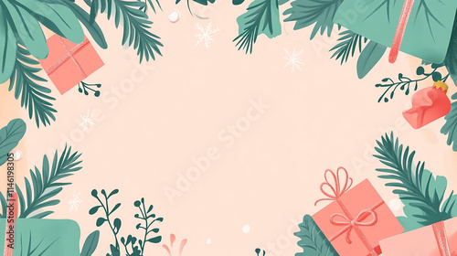 Beautiful christmas background template with copy space for text