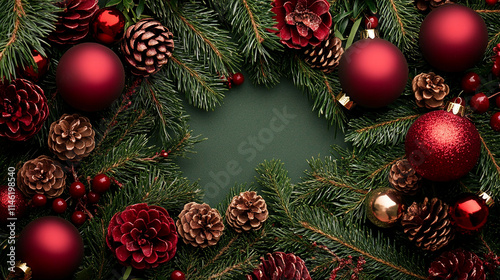 Beautiful christmas background template with copy space for text