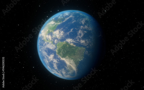 Konstfotografi Planeta Terra visto do espaço