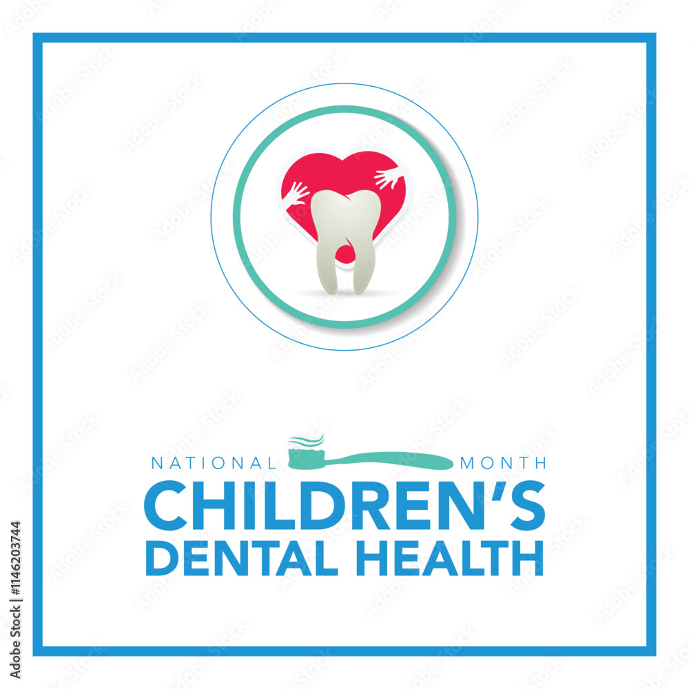 National Children's dental health month is observed every year in February, to teach children the importance of good oral hygiene at an early age and visiting the dentist regularly. Vector art
National Children's dental health month is observed every year in February, to teach children the importance of good oral hygiene at an early age and visiting the dentist regularly. Vector art
