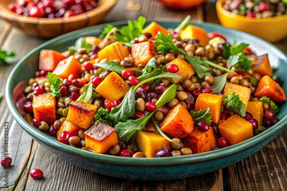 Roasted Squash & Lentil Salad Recipe: Autumn Harvest Bowl - Healthy Vegetarian Meal Prep Roasted Squash & Lentil Salad Recipe: Autumn Harvest Bowl - Healthy Vegetarian Meal Prep