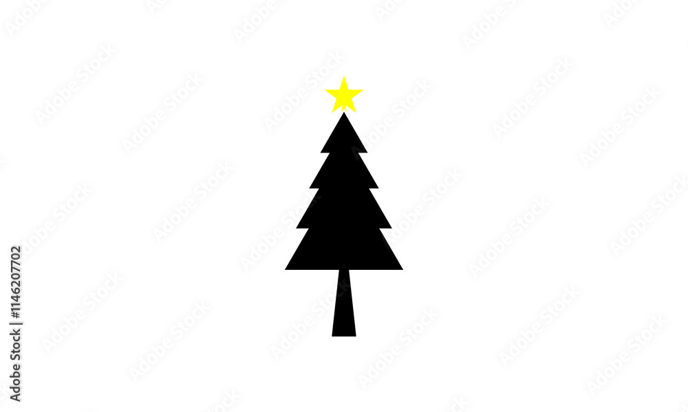Obraz premium Christmas Tree With Star