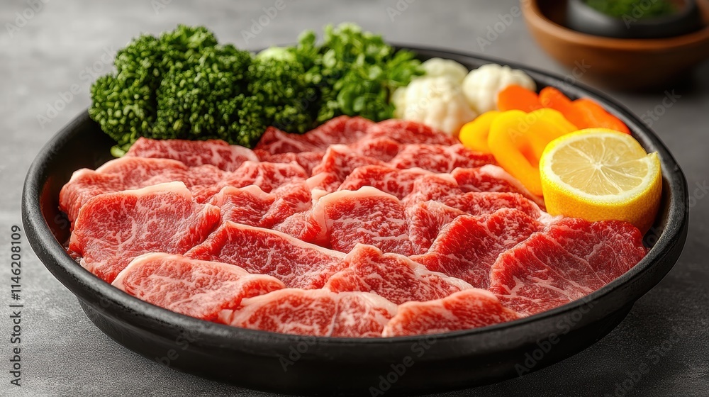 Savoring Shabushabu Thinly Sliced Beef and Vegetables Japanese Cuisine Home Dining Aesthetic Presentation Culinary Art Savoring Shabushabu Thinly Sliced Beef and Vegetables Japanese Cuisine Home Dining Aesthetic Presentation Culinary Art