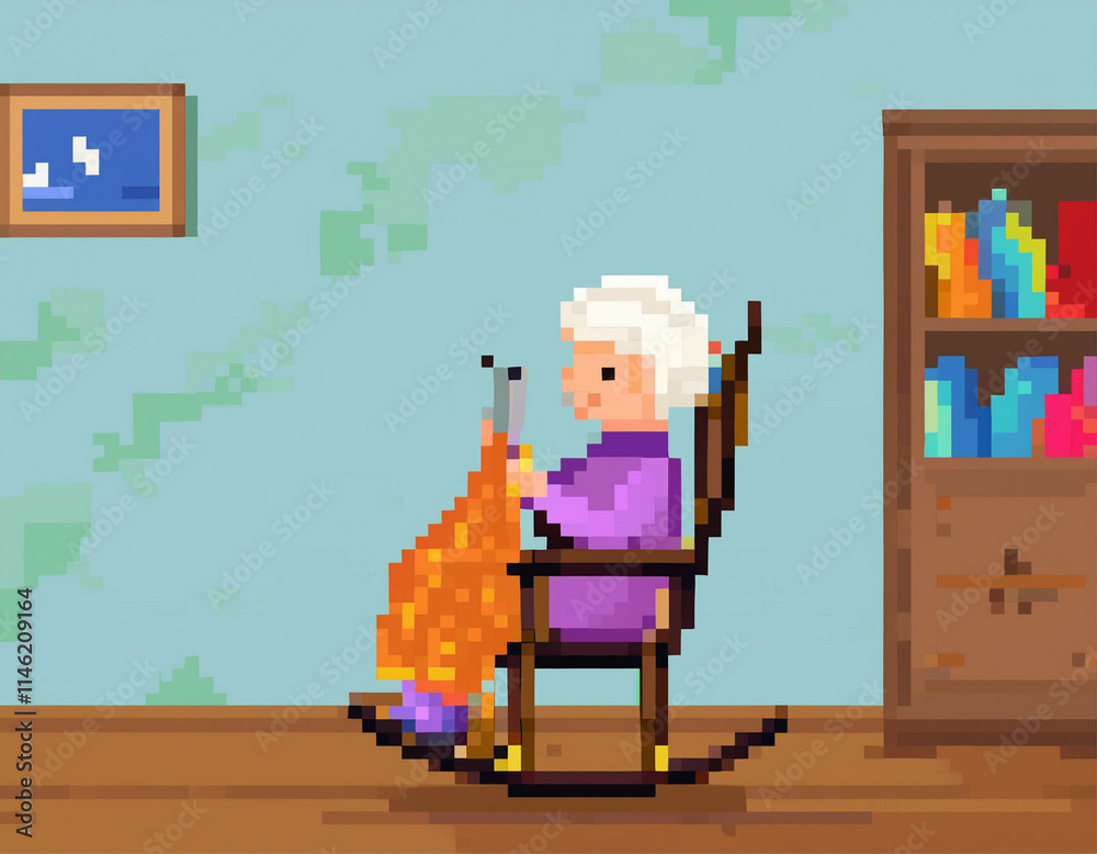 Fototapeta premium Pixel Art Pixelated Illustration