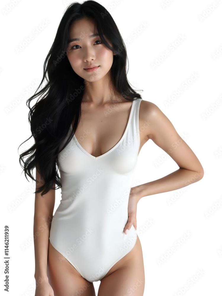 Asian sexy woman on transparent background Asian sexy woman on transparent background