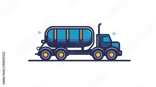 Tanker Truck Illustration: A Modern and Clean Design