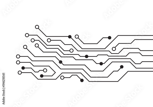 Circuit Board Technology Background Vector. 