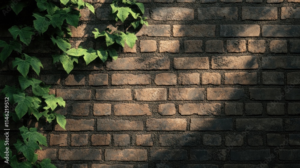 Brick Wall with Ivy. Brick Wall with Ivy.