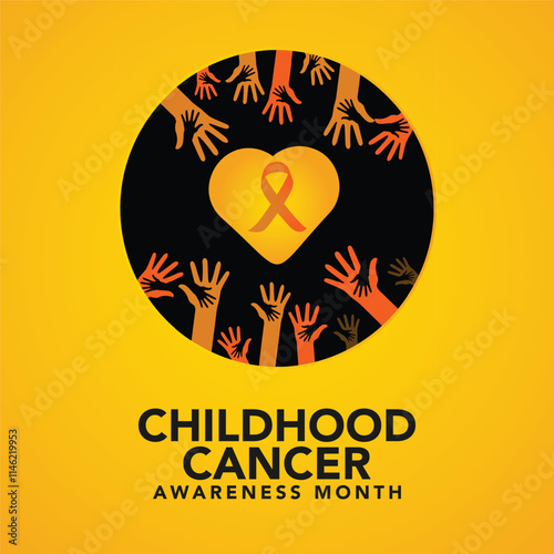 International Childhood Cancer day (ICCD) is observed every year on February 15, to raise awareness, and to express support for children and adolescents with cancer. Vector illustration
