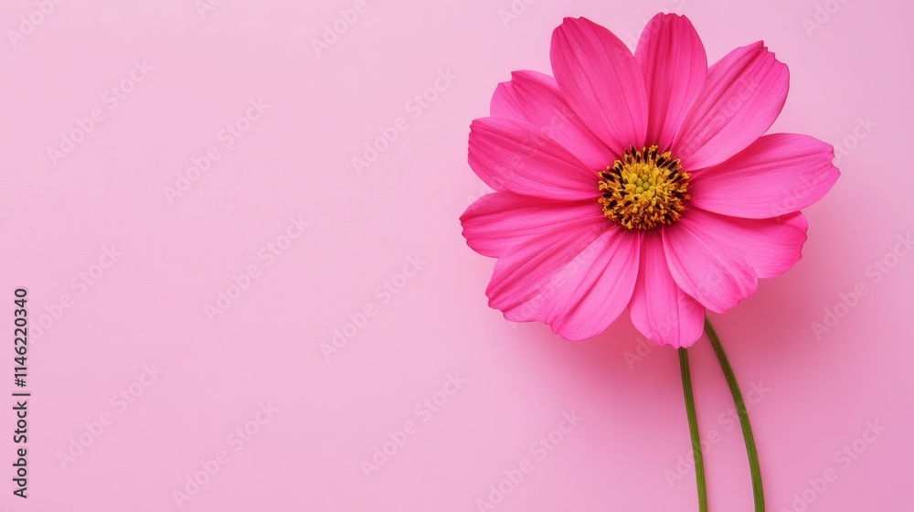 A vibrant pink flower, background against a soft pink background, emphasizing beauty and simplicity. A vibrant pink flower, background against a soft pink background, emphasizing beauty and simplicity.