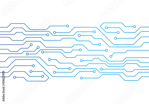 Gradient Circuit Board Technology Background Vector. 