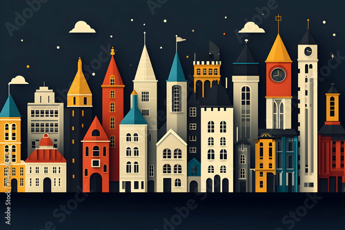 Night Cityscape Illustration