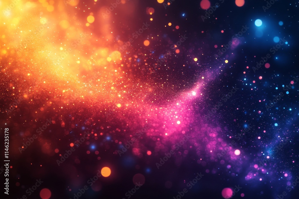 Abstract Cyber Space Digital Background with Glowing Lights, Generative AI Abstract Cyber Space Digital Background with Glowing Lights, Generative AI