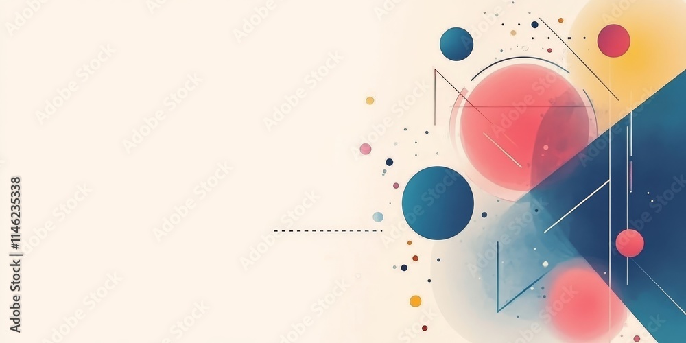 Abstract Design Concept Background with Geometric Shapes, Generative AI Abstract Design Concept Background with Geometric Shapes, Generative AI