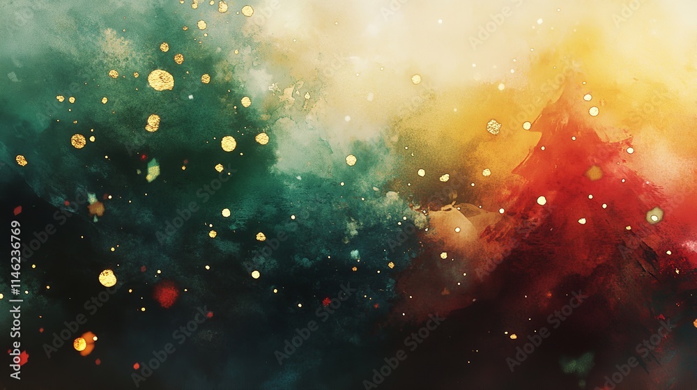 Watercolor Graphic Design Featuring an Abstract Interpretation Watercolor Graphic Design Featuring an Abstract Interpretation