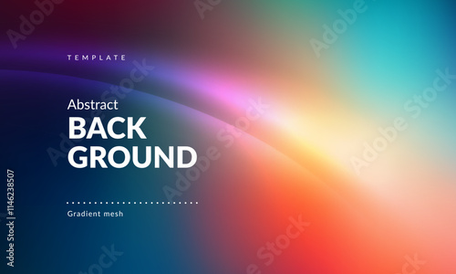 Abstract liquid background. Gradient Mesh and wavy lines. Blurred color mixing effect. Modern design template for ad banner, web page, website, landing, cover, poster, flyer, brochure. Vector image