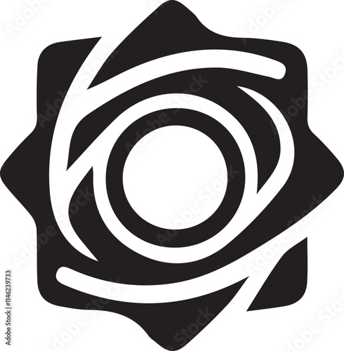 Modern abstract anagram symbol logo icon design as a silhouette depiction of a company logo that operates in the developing technology sector