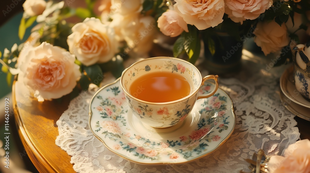 Fototapeta premium Bridgerton tea party aesthetic