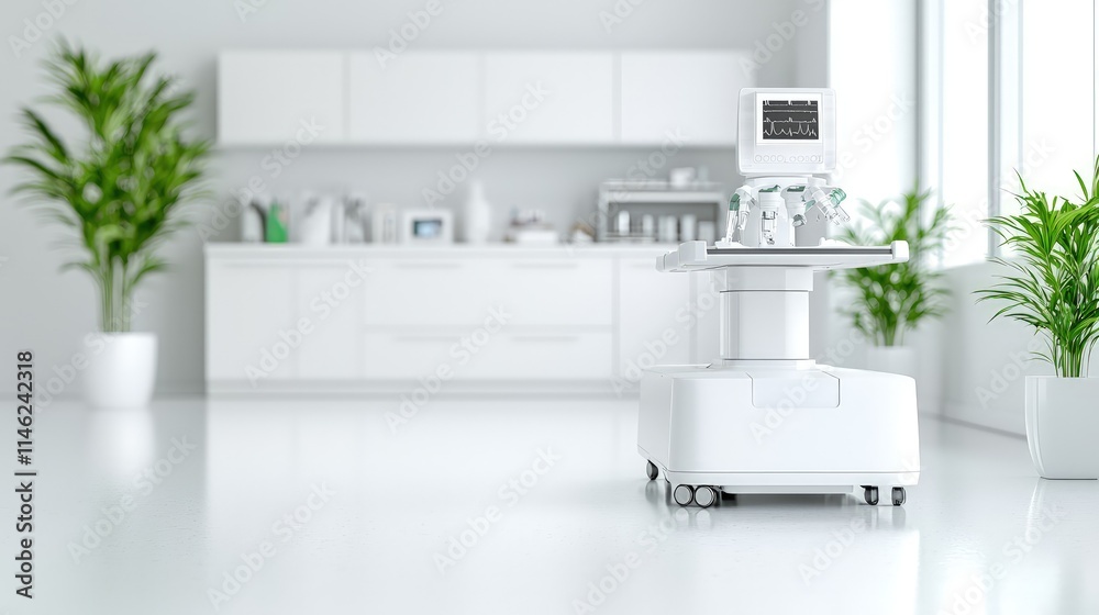 Fototapeta premium Modern medical equipment in a bright, clean room.