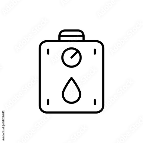 Water heater outline icons, minimalist vector illustration ,simple transparent graphic element .Isolated on white background