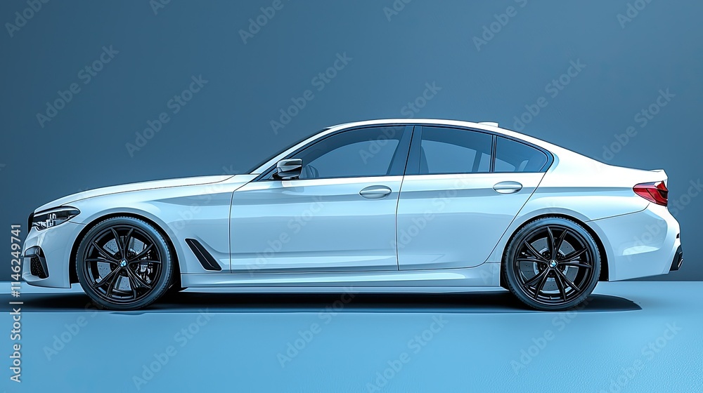 Obraz premium A sleek, modern sedan showcased in a minimalist environment.