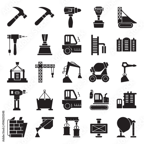 Constracion Icon Set.The Set Of Constraction Icon Vector illustration