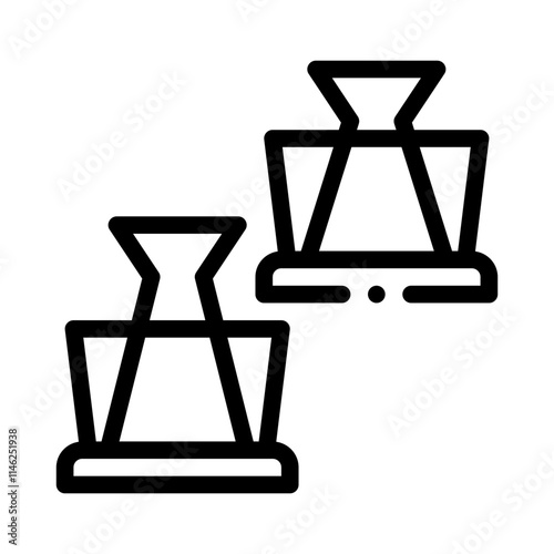 paper clips line icon