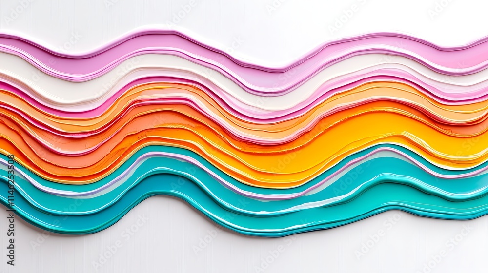 Vibrant Colorful Waves Abstract Painting Texture Vibrant Colorful Waves Abstract Painting Texture