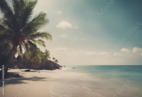 Tropical beach and sea landscape
