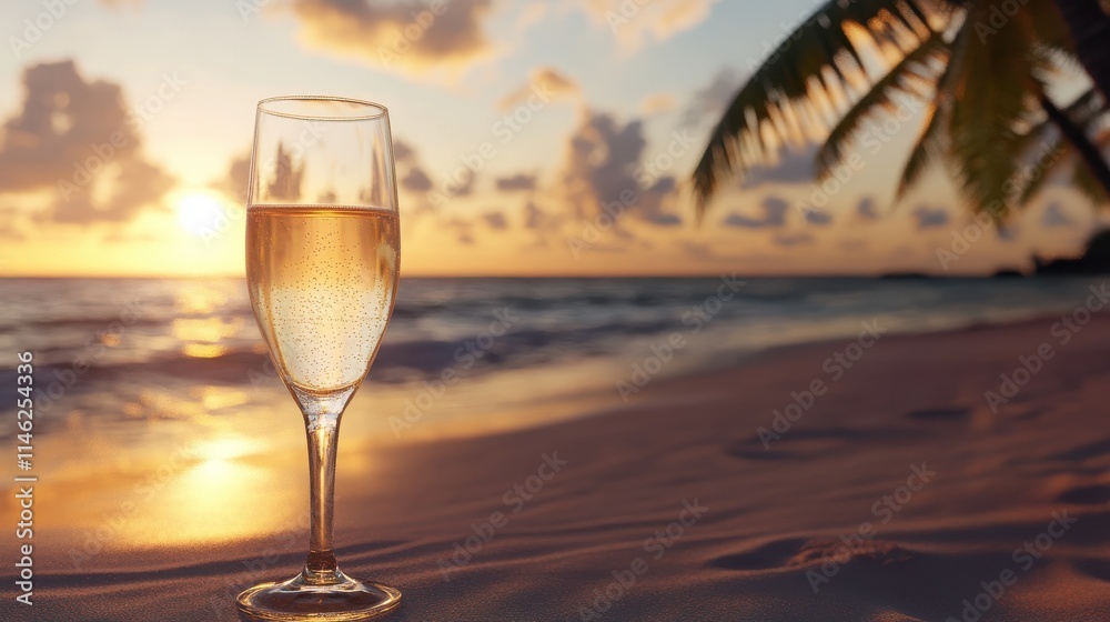 New Year New Me card with a beach on background New Year New Me card with a beach on background