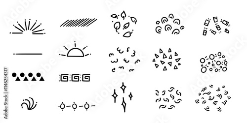 Design element and Texture Design set,Collection of Design filler for Design,Hand Drawn Pen style squiggly,curvy design,Texture collection set,pop texture.