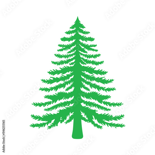 Christmas tree icon, A Christmas tree silhouette with a prominent star at the top