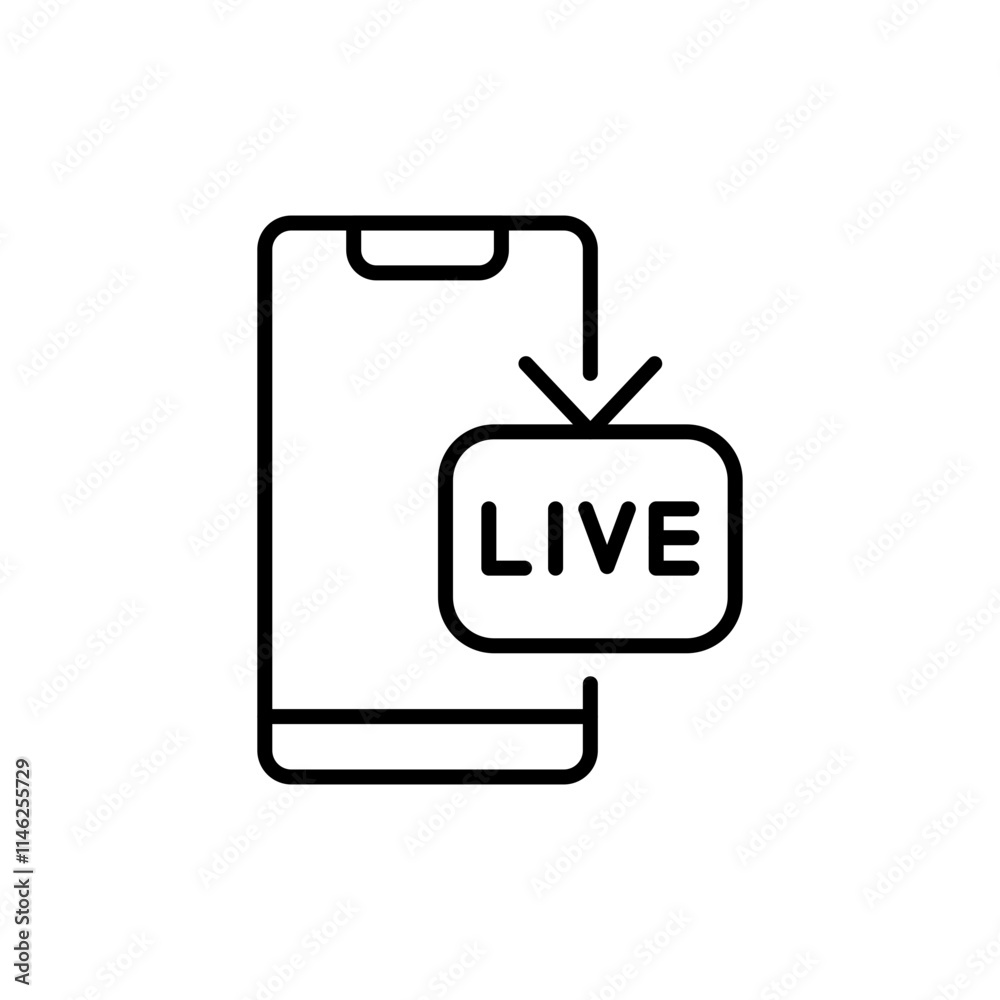 Streaming app outline icons, minimalist vector illustration ,simple transparent graphic element .Isolated on white background Streaming app outline icons, minimalist vector illustration ,simple transparent graphic element .Isolated on white background