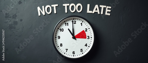 Time is running out concept shows a clock that is running out of time