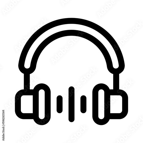 Headphones line icon