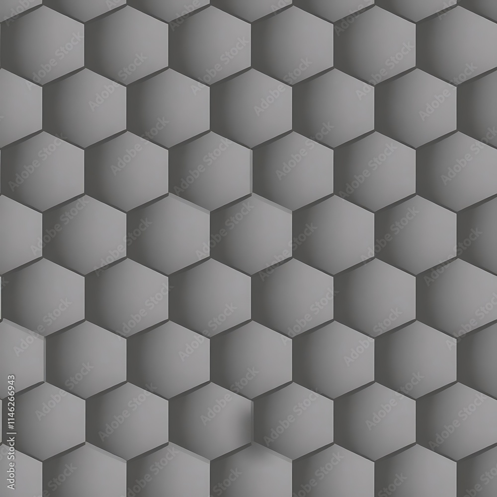 Abstract Hexagon Pattern: A mesmerizing geometric design with subtle depth and intricate patterns, featuring a repeating motif of hexagons. The image creates a sense of order, precision. Abstract Hexagon Pattern: A mesmerizing geometric design with subtle depth and intricate patterns, featuring a repeating motif of hexagons. The image creates a sense of order, precision.