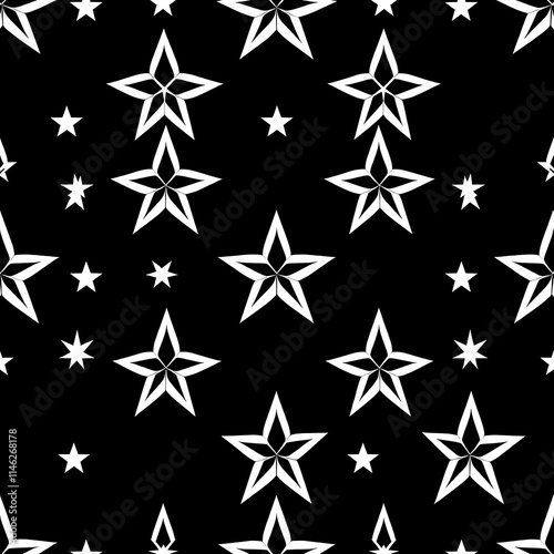 Starry Night Seamless Pattern 