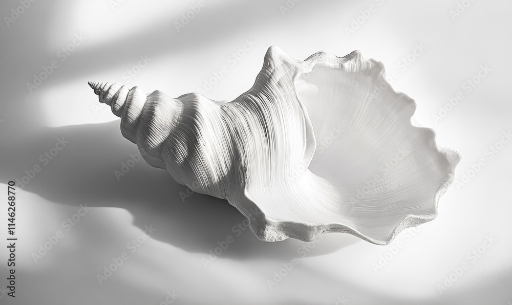 A white shell with a pointed top A white shell with a pointed top