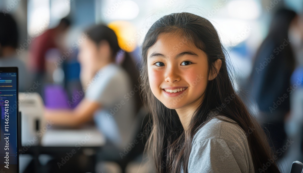 Group of kids participating in a tech hackathon challenge, kids and technology, collaborative coding event Group of kids participating in a tech hackathon challenge, kids and technology, collaborative coding event